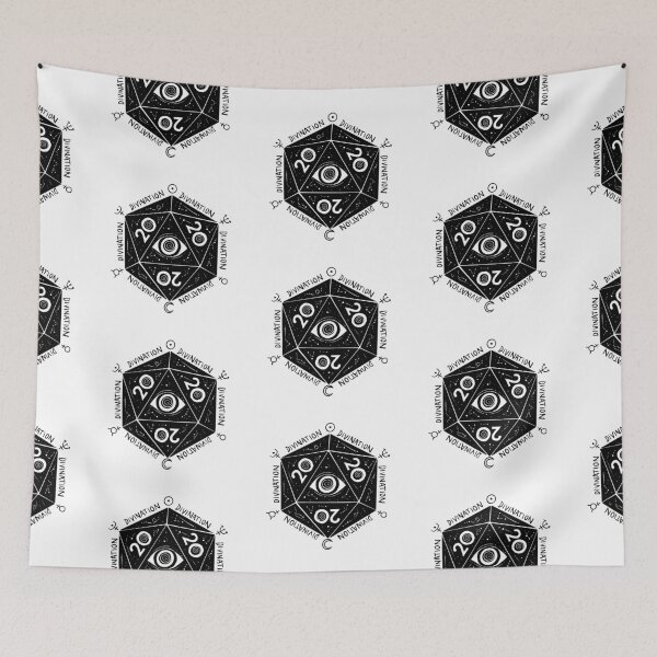 Item preview, D20 Vision: Dnd divination wizard dice (black) designed and sold by TheDoodlemancer.