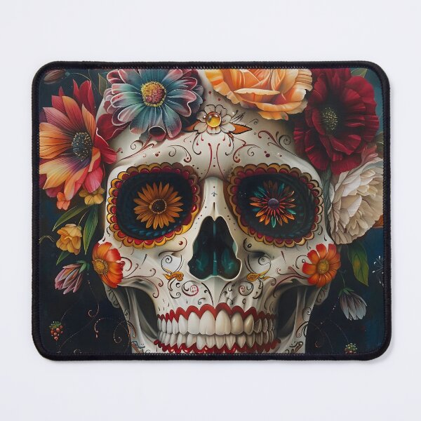 Item preview, Sugar Skull with Flower Crown designed and sold by dcrc.