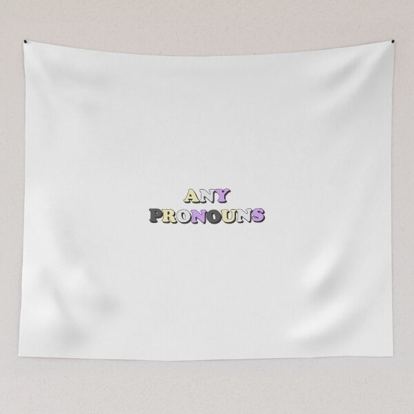 Item preview, any pronouns nonbinary pride flag pronouns designed and sold by wordswithfonts.