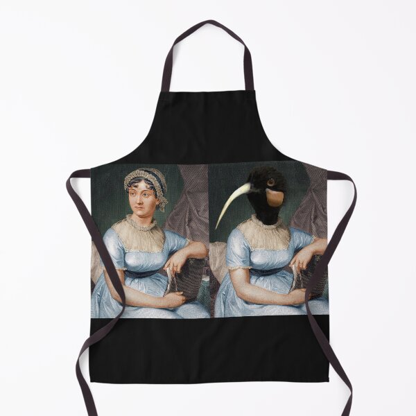 Item preview, Jane Austen original alongside birdhead designed and sold by AmateurAusten.
