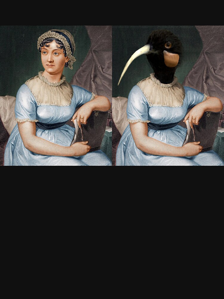 Thumbnail 7 of 7, Classic T-Shirt, Jane Austen original alongside birdhead designed and sold by AmateurAusten.