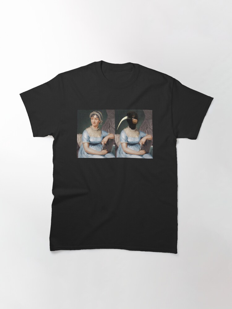 Thumbnail 3 of 7, Classic T-Shirt, Jane Austen original alongside birdhead designed and sold by AmateurAusten.