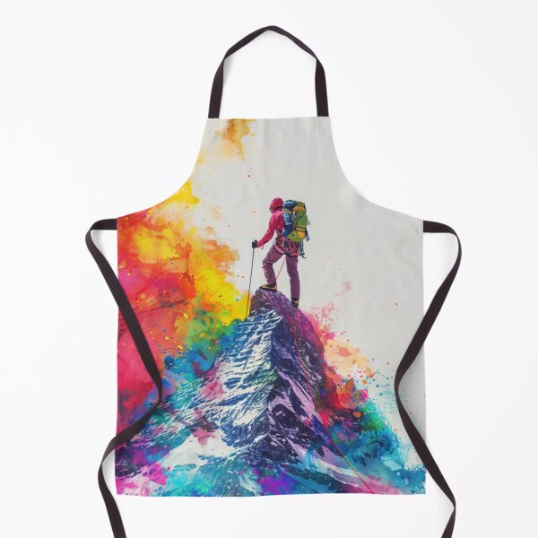 Item preview, Climber reaching summit burst colour Active Outdoors Inspired Art designed and sold by CDC40.