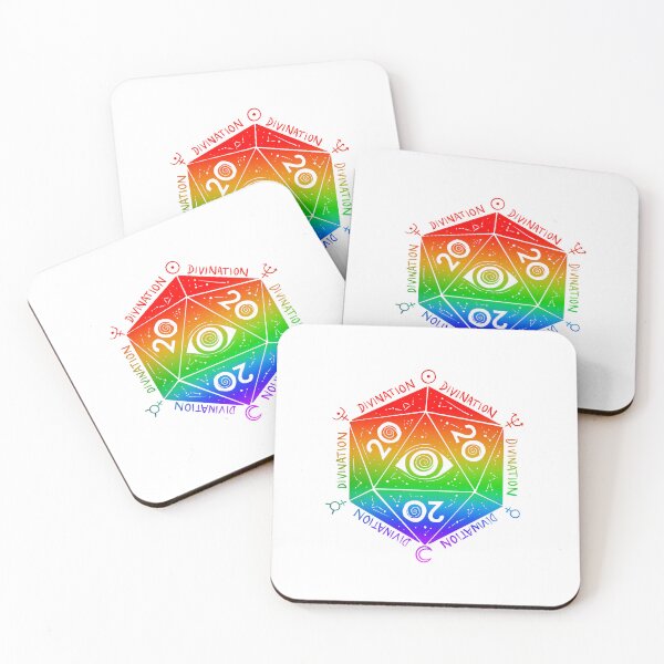 Item preview, D20 Vision: Dnd divination wizard dice (neon rainbow) designed and sold by TheDoodlemancer.
