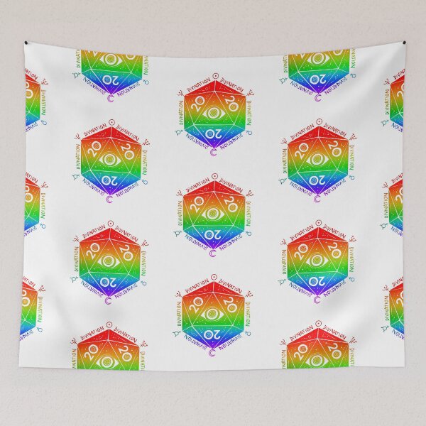 Item preview, D20 Vision: Dnd divination wizard dice (neon rainbow) designed and sold by TheDoodlemancer.