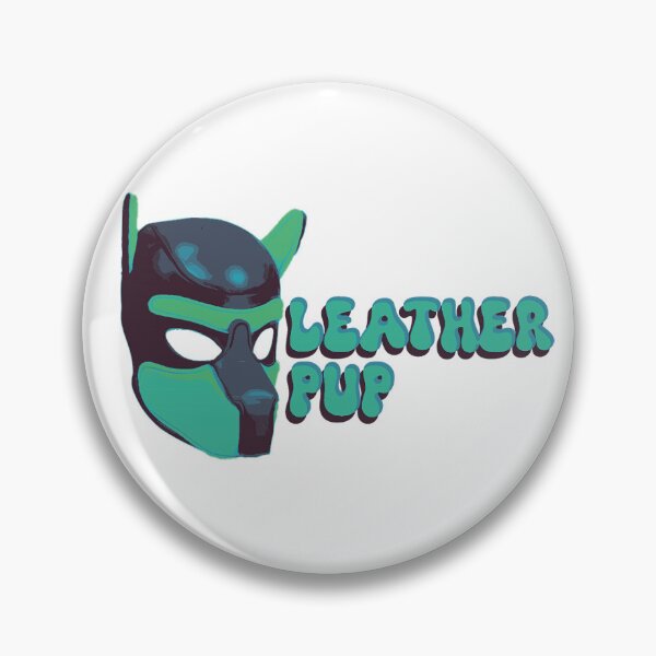 Item preview, Leather pup - green dog mask designed and sold by kinkstoo.