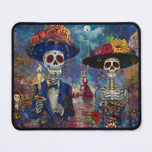 Item preview, Day of the Dead Cartoon Style Couple designed and sold by dcrc.