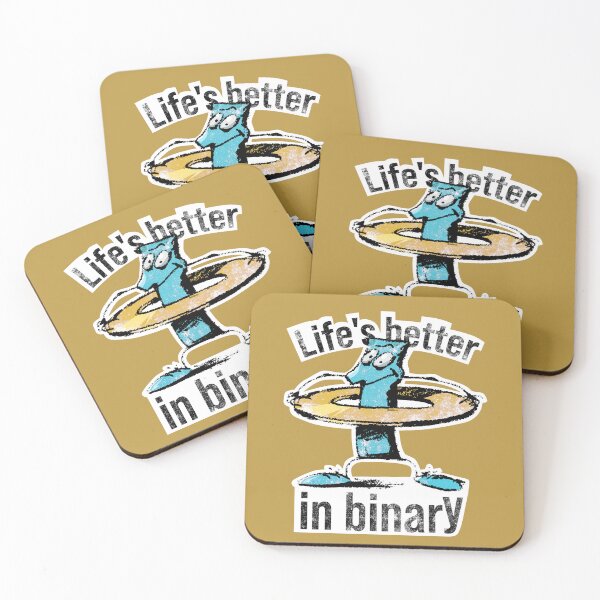 Item preview, Life's better in binary designed and sold by burbuja.