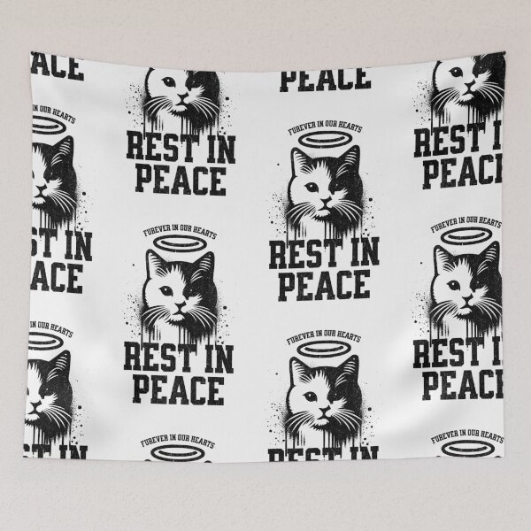 Item preview, Cat Memorial Rest In Piece designed and sold by NinniSilver.
