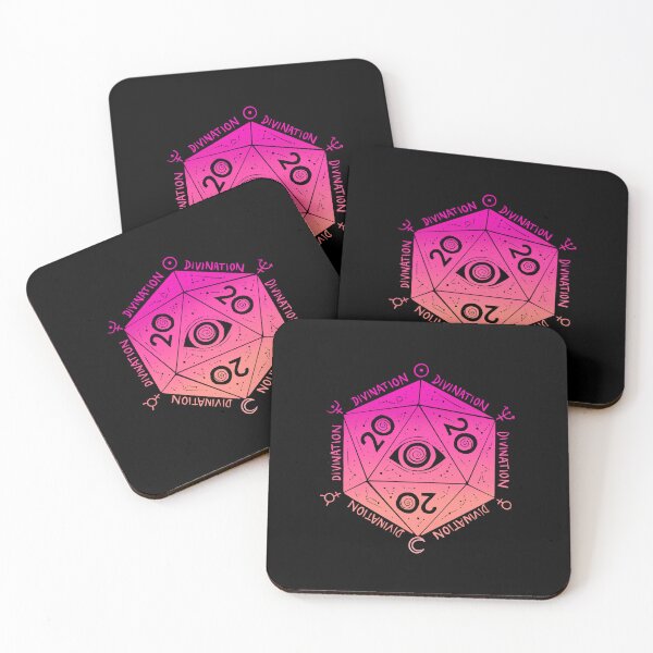 Item preview, D20 vision: divination wizard DnD dice (sunset) designed and sold by TheDoodlemancer.