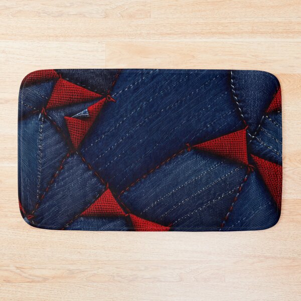 Item preview, Blue And Red Abstract Denim Pattern designed and sold by TheArtOfPat.