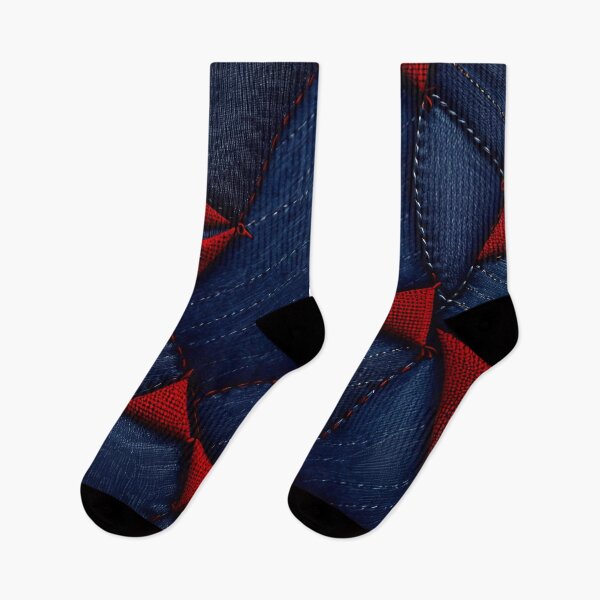 Item preview, Blue And Red Abstract Denim Pattern designed and sold by TheArtOfPat.