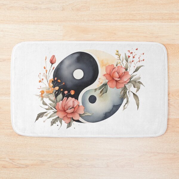 Item preview, Watercolours Yin Yang flowers  designed and sold by Flowersonstuff.