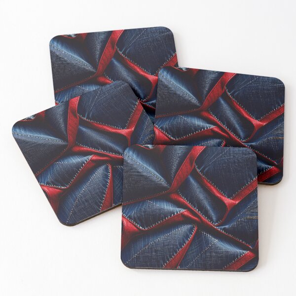Item preview, Blue And Red Abstract Denim Pattern designed and sold by TheArtOfPat.