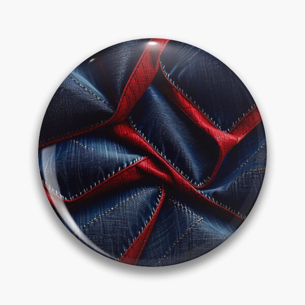 Item preview, Blue And Red Abstract Denim Pattern designed and sold by TheArtOfPat.