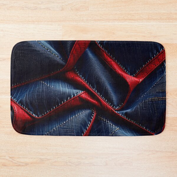 Item preview, Blue And Red Abstract Denim Pattern designed and sold by TheArtOfPat.