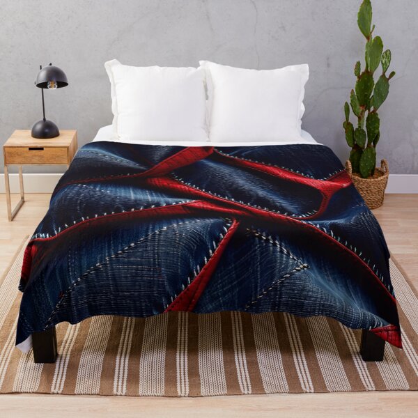 Item preview, Blue And Red Abstract Denim Pattern designed and sold by TheArtOfPat.