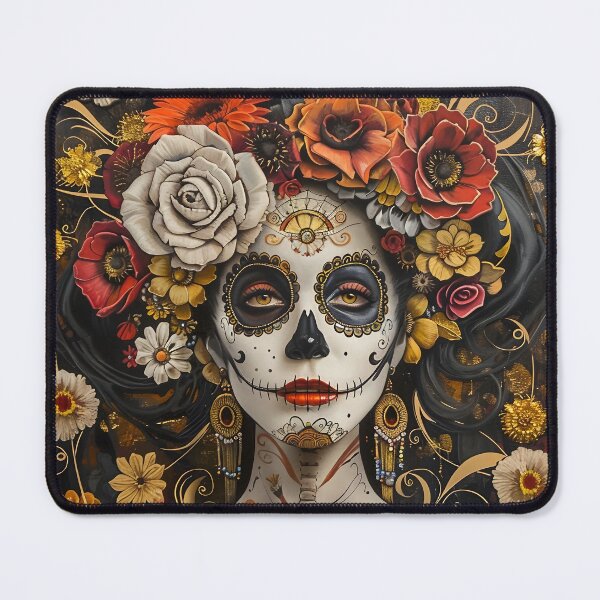 Item preview, Woman in Intricate Day of the Dead Makeup designed and sold by dcrc.