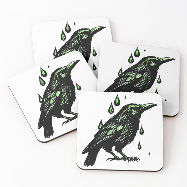 Item preview, Raindrop Crow Green designed and sold by jdm1981.