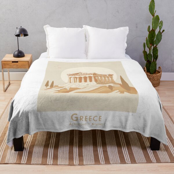 Item preview, Vintage Acropolis - Minimalist abstract retro travel poster Athens designed and sold by pod24.
