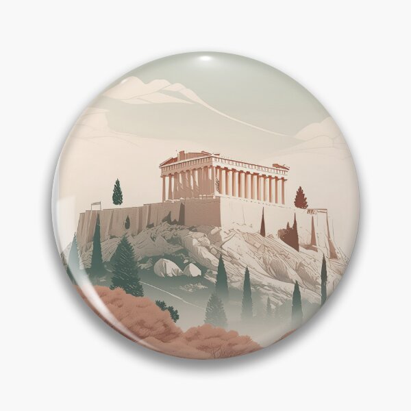 Artikelvorschau, Vintage Akropolis - Minimalistisches Retro-Reiseplakat Athens entworfen und verkauft von pod24.