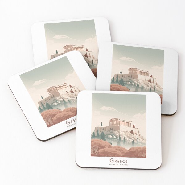 Artikelvorschau, Vintage Akropolis - Minimalistisches Retro-Reiseplakat Athens entworfen und verkauft von pod24.