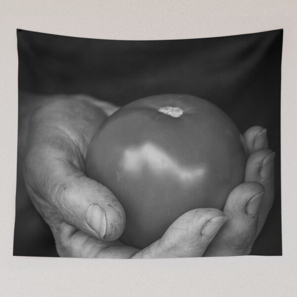 Item preview, Tomato in the hand - Black and white designed and sold by carlotoffolo.