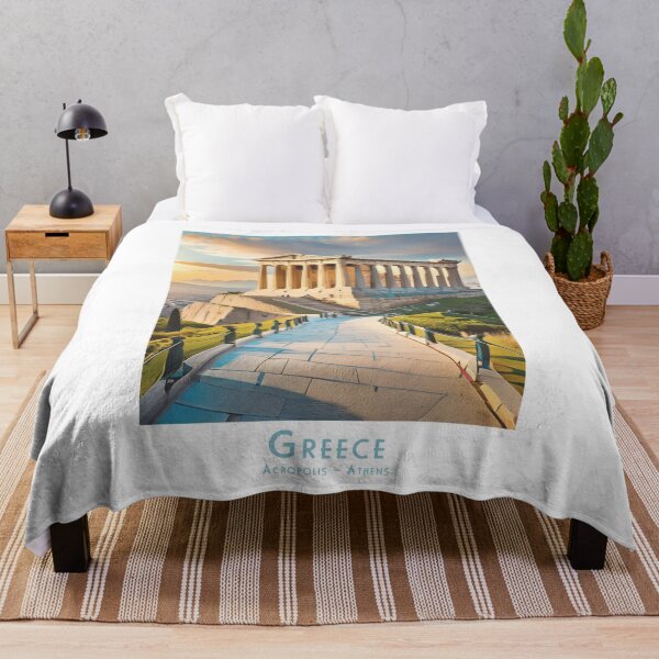 Item preview, Vintage travel poster – Retro Acropolis Athens, Minimalist travel design designed and sold by pod24.