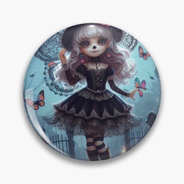 Item preview, a cute gothic fairy celebrating day of the dead 2 designed and sold by NightmareDream.