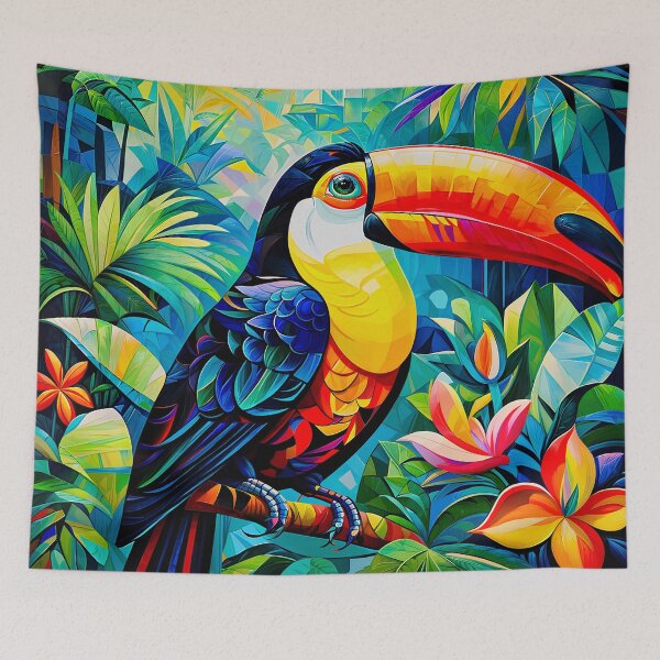 Item preview, Beautiful and colorful toucan in the Amazon jungle designed and sold by PixelCraftDSG.