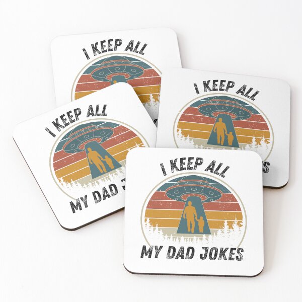 Item preview, I Keep All my Dad Funny Jokes Abduction Vintage designed and sold by Miumed.