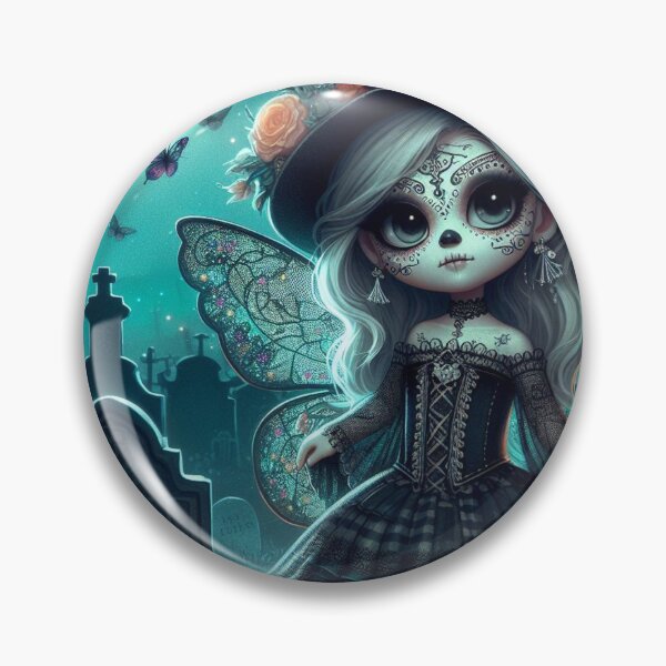 Aperçu de l'œuvre a cute gothic fairy celebrating day of the dead 4 créée et vendue par NightmareDream.