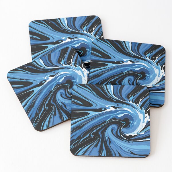 Artikelvorschau, Wilder Welleneinschlag – Liquid Marble-Stil. entworfen und verkauft von Designial.