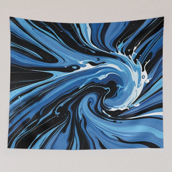 Artikelvorschau, Wilder Welleneinschlag – Liquid Marble-Stil. entworfen und verkauft von Designial.
