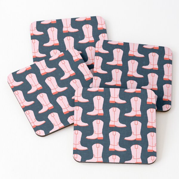 Item preview, Cowgirl - Cowboy Boots - Pink/Dark Blue designed and sold by littlearrow.