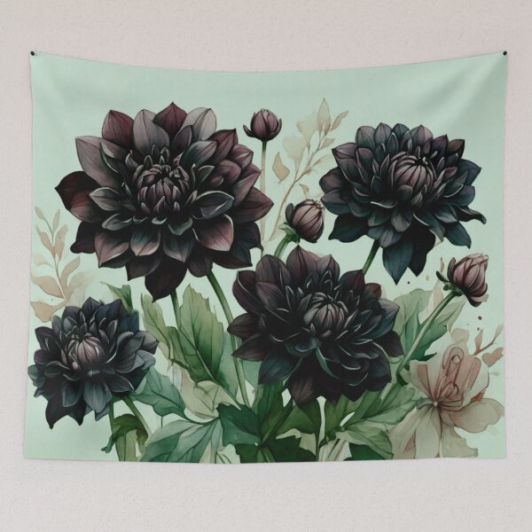 Item preview, Black dahlias designed and sold by Flowersonstuff.