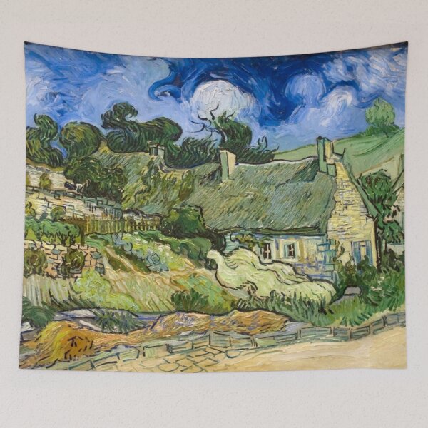 Item preview, Thatched Cottages at Cordeville by Van Gogh designed and sold by romeobravado.