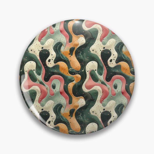 Item preview, Abstract swirling patterns of green, orange and white with speckled texture designed and sold by Jerhus.