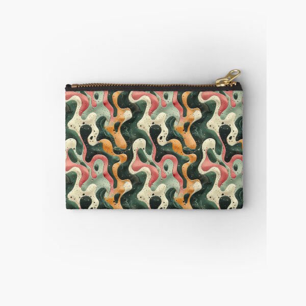 Item preview, Abstract swirling patterns of green, orange and white with speckled texture designed and sold by Jerhus.