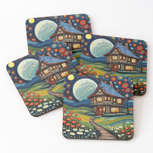 Item preview, Cottage at night designed and sold by George Hutton Hunter.