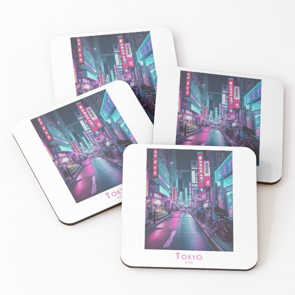 Item preview, Vintage Tokyo at night - retro travel poster for city explorers designed and sold by pod24.