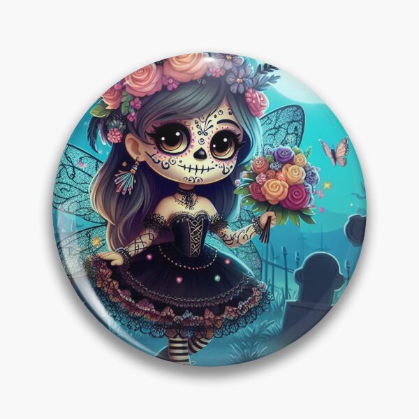 Artikelvorschau, a cute gothic fairy celebrating day of the dead 7 entworfen und verkauft von NightmareDream.