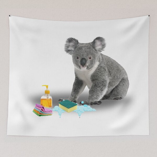 Item preview, Funny Koala Bear Mopping Floor Unique Animal Sticker  designed and sold by julyperson.