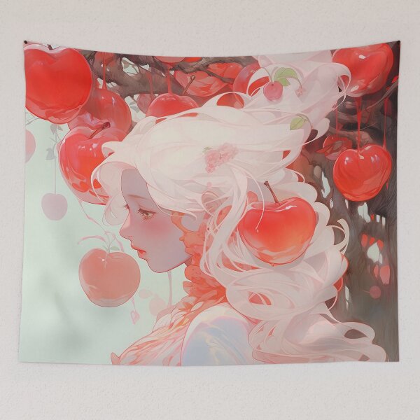 Item preview, Delicate Apple Red Blush Anime Girl designed and sold by bubblegoth.