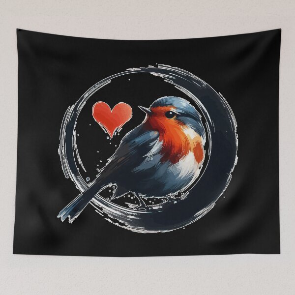 Item preview, Robin Bird Sumie Enso Circle designed and sold by TomFrontierArt.