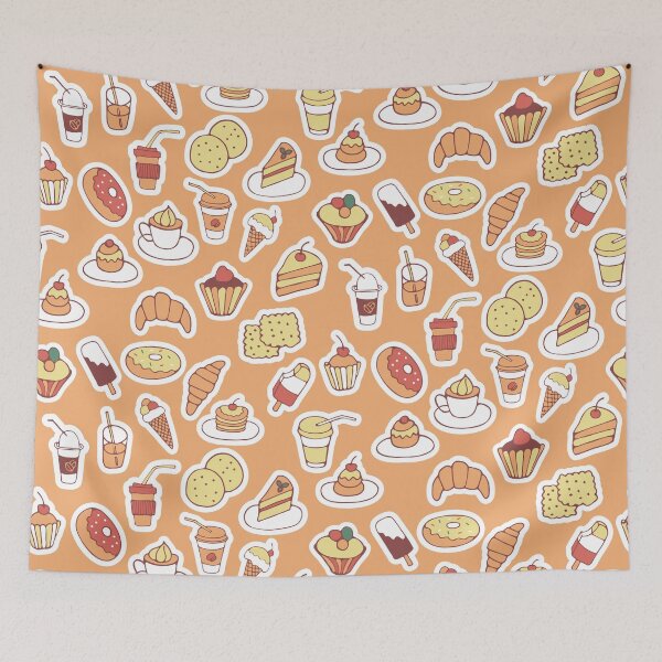 Item preview, Hand drawn set of food and drink, fast food, sweets, cookies, coffee designed and sold by NataliaVVV.