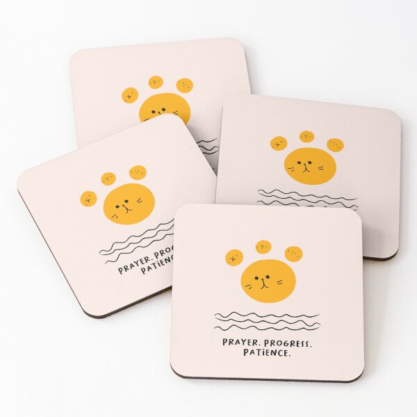 Item preview, Prayer. Progress. Patience | Cute Cartoon Faces Collection designed and sold by RM-Journey.