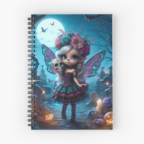 Item preview, a cute gothic fairy celebrating day of the dead 10 designed and sold by NightmareDream.