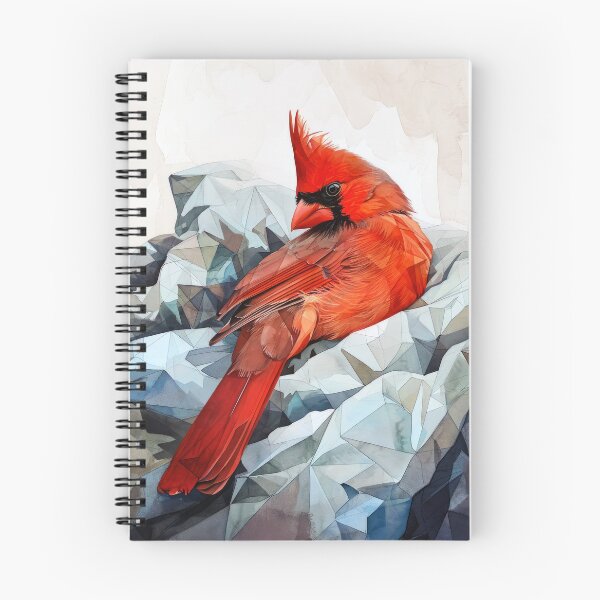 Item preview, Red cardinal bird portrait watercolor art #bird designed and sold by JBJart.