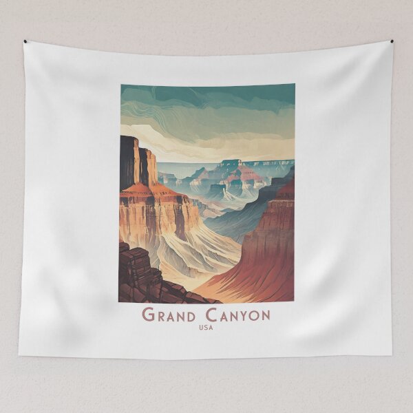Item preview, Vintage Grand Canyon Travel Poster - Minimalist Retro Travel Art designed and sold by pod24.